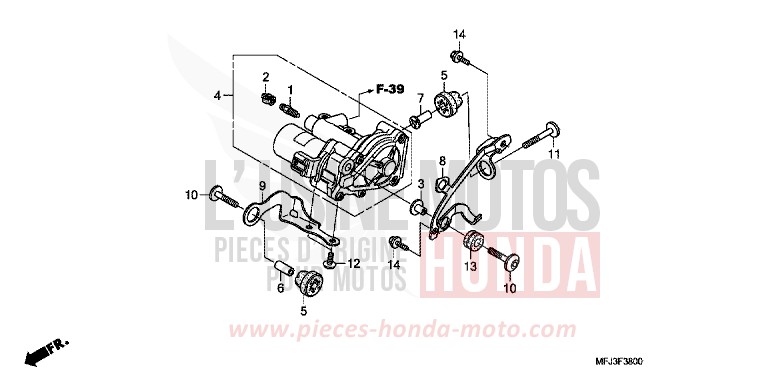 REAR POWER UNIT (CBR600RA) for CBR600RR ABS PEARL SUNBEAM WHITE (NHA66H) from 2010